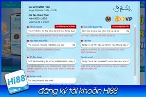 Huong dan dang ki tai khoan tren trang chu Hi88